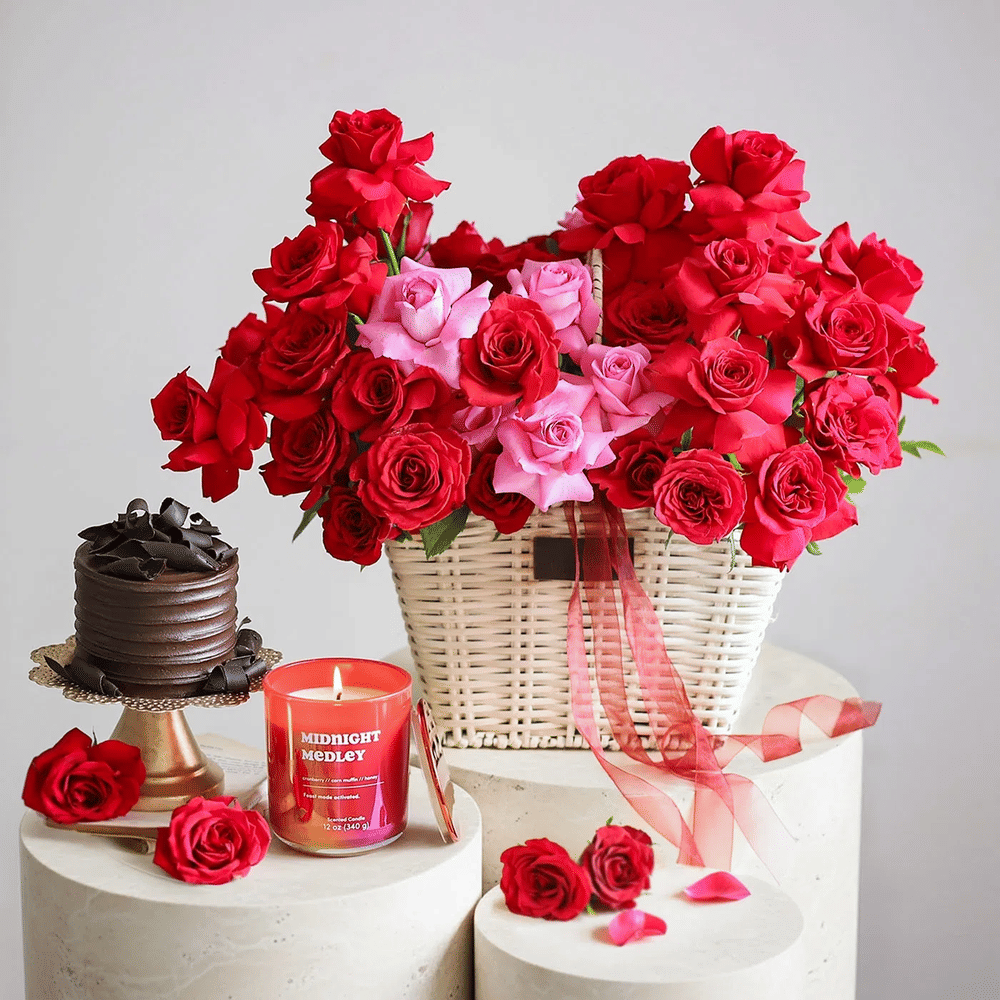 Basket of Affection: Order Anniversary Flowers Online | Interflora
