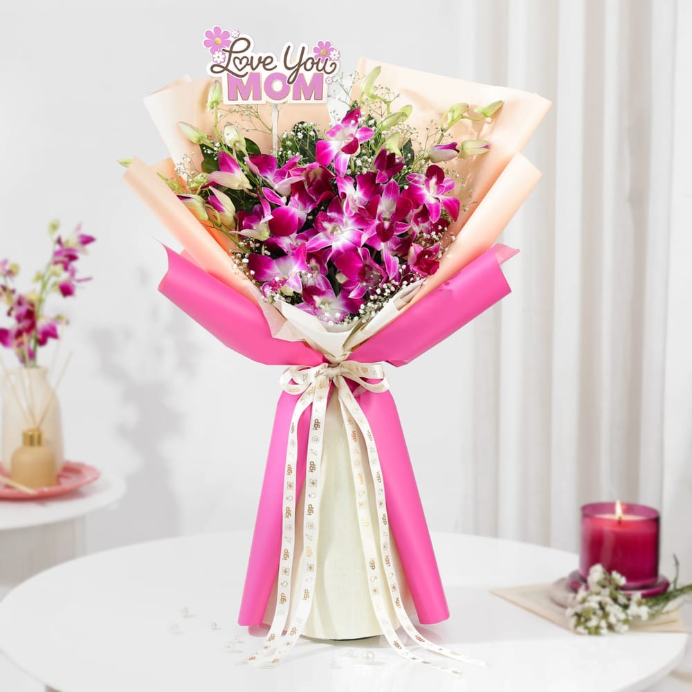 Mother's Day Timeless Purple Orchid Bouquet: Order Flowers Online