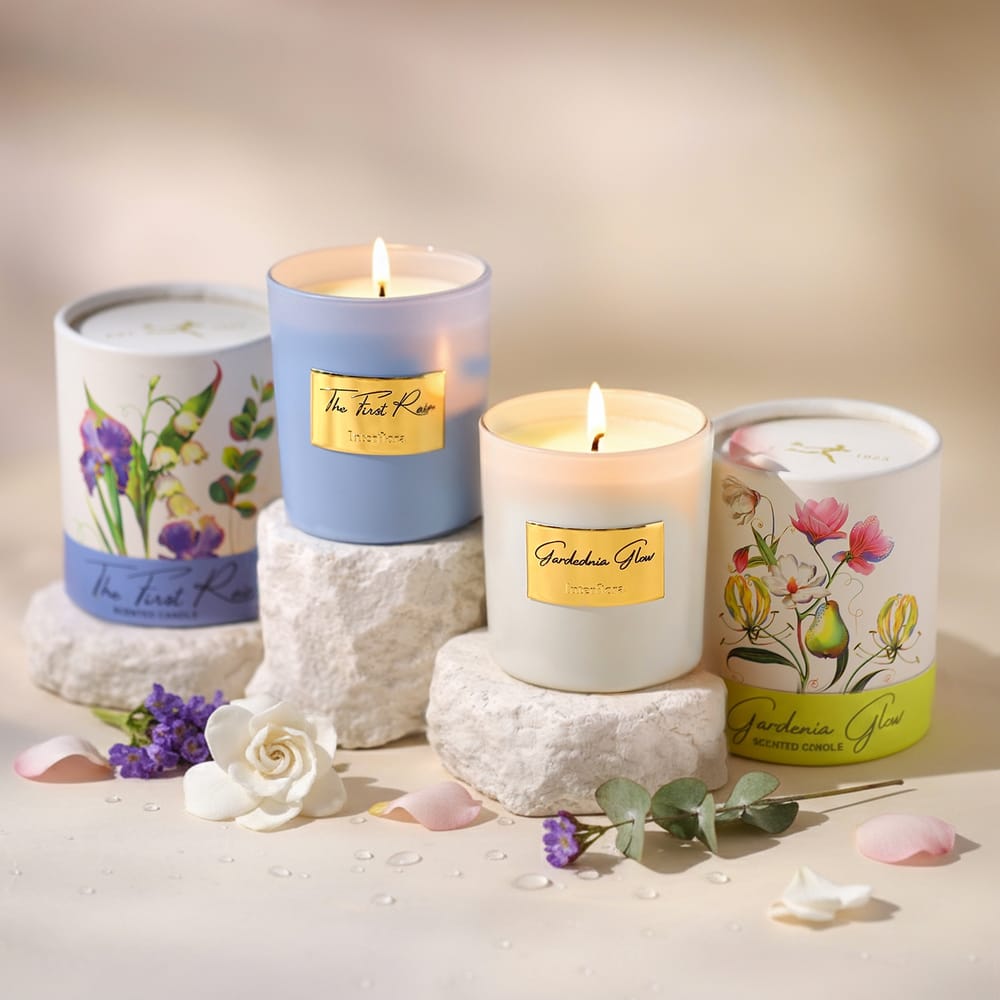 Scented Candles Set 150gms - The First Rain & Gardenia Glow: Order