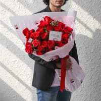 Promise Of Forever -20 Red Rose Bouquet for Valentine's Day: Order