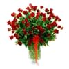 100 Red Roses in Vase Online