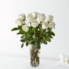 12 Long Stem White Rose Bouquet