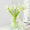 20 White Calla Lilies in Glass Vase Online