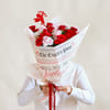 Buy 22 Roses And Cupid Bouquet Gift For Valentine's Day