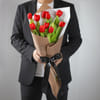 Buy A Tulip Affair - 10 Red Tulips Floral Arrangement
