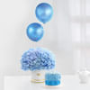 Aurora Blue Balloons Arrangement And Ombre Cake Combo Online
