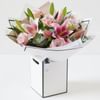 Beautifully Simple Pink Rose And Lily Bouquet Online