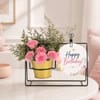 Birthday Rose Iron Wire Frame