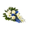 Blue and white funeral bouquet Online