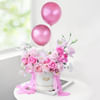 Blushing Pink Roses And Balloons Online