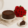 Cake & Red Roses Online