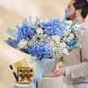 Celestial Blooms And Lindt Elegance Gift Combo