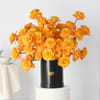 Gift Charming Orange Roses And Balloons Arrangement