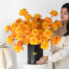 Buy Charming Orange Roses And Balloons Arrangement