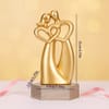 Gift Couple Figurine with Candle & Heart Chocolate Box