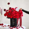 Gift Crimson 35 Roses & Gerberas Arrangement