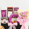 Shop Delightful Snacks And Floral Surprise Hamper
