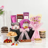 Delightful Snacks And Floral Surprise Hamper Online
