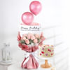 Enchanting Balloons Bouquet And Floral Fantasy Delight Combo Online
