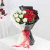 Gift Eternal Red & White Roses Bouquet