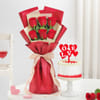 Eternal Romance 6 Red Roses & Red Velvet Cake Valentine Gift Combo