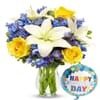 Father's Day Blue Skies Floral Bouquet