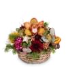 Flower arrangement Elegant Gift with Christmas lights Online