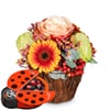 Flower arrangement 'Happy Surprise' with Munz chocolate lady Online