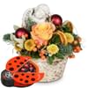Flower arrangement Little Angel with Munz chocolate ladybird Online