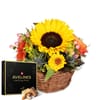Flower arrangement 'Sunny Kiss' with Avelines pralines from Online