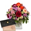 Flower bouquet 'Birthday' with Munz bar of chocolate 'Heart' Online