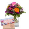 Flower bouquet 'Blossom Beauty' with Munz bar of chocolate ' Online