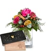 Flower bouquet 'Happy Day' with Munz bar of chocolate 'Heart Online