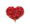 Funeral Heart Red W ribbon 248042