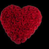 Funeral - Red roses heart - Warmly Online