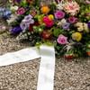 Funeral spray - arrangement with ribbon Online