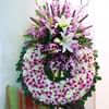 Funeral wreath purple and white Online