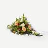 Golden funeral decoration with ribbon Online