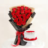 Graceful Love 20 Red Roses & Cake Combo