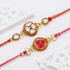Gift Grand Ties-Kundan Meenakari Rakhi Hamper