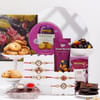 Grand Ties-Kundan Meenakari Rakhi Hamper Online