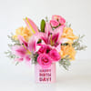 Gift Happy Birthday Elegant Blooms Mug Arrangment
