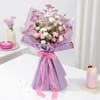 Gift Lavender Floral Bouquet & Lilac Cake Combo
