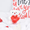 Gift Lindt Chocolates & Cuddly White Teddy Surprise
