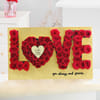 Shop LOVE Letter 60 Red Roses Arrangement For Valentine's Day Gift