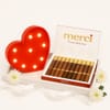 Merci Chocolate & LED Heart Light Combo