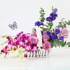 Gift Mother's Day Orchid & Rose Basket Arrangement