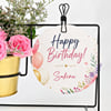Gift Personalized Birthday Swing Metal Planter