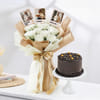 Personalized Heartfelt Blooms And Sweet Treat