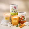 Scented Candles Set 150gms - Gardenia Glow & Peach Mandarin